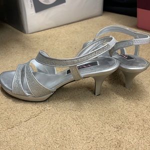 Sparkly Silver High Heels